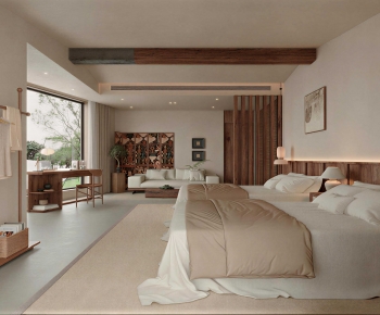 Wabi-sabi Style Bedroom-ID:947447065