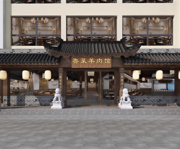 New Chinese Style Facade Element-ID:748246918