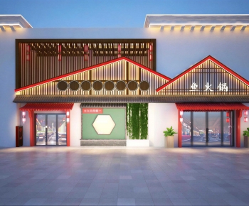 New Chinese Style Facade Element-ID:434260466