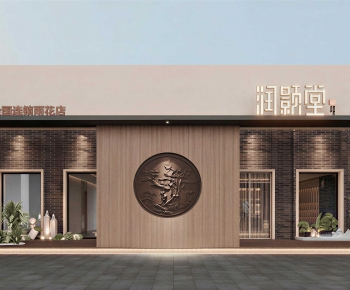 New Chinese Style Facade Element-ID:506314994