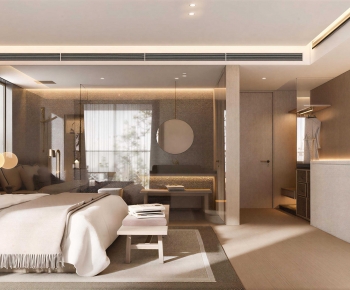 Wabi-sabi Style Bedroom-ID:380115996