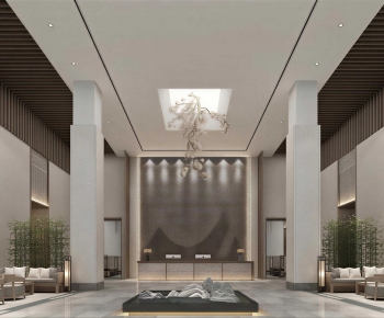 New Chinese Style Lobby Hall-ID:664207942