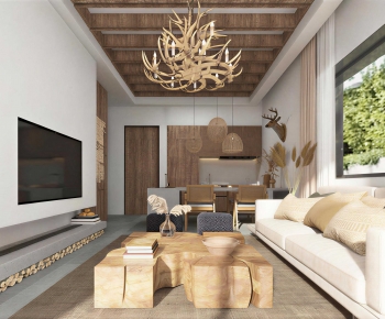Wabi-sabi Style A Living Room-ID:387911084