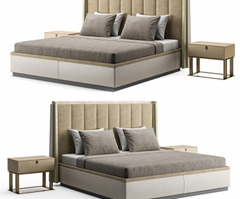 Modern Double Bed-ID:879275082