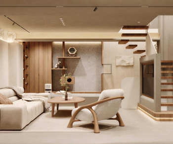 Wabi-sabi Style A Living Room-ID:285212049