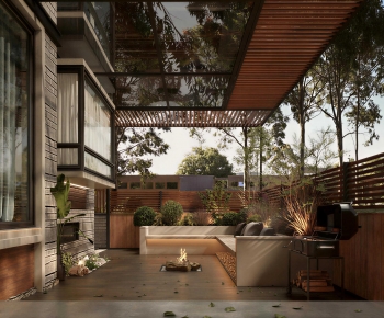 Modern Courtyard/landscape-ID:763916975