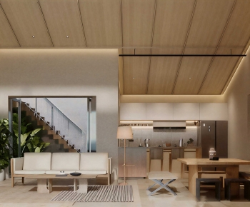 New Chinese Style A Living Room-ID:666709908