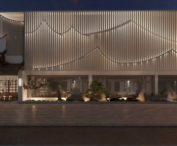 New Chinese Style Facade Element-ID:836468948