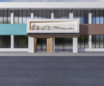 New Chinese Style Facade Element-ID:369026909