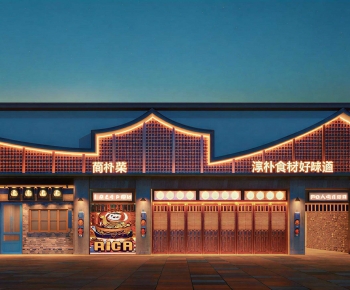 New Chinese Style Facade Element-ID:166958092