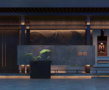 New Chinese Style Facade Element-ID:194098956