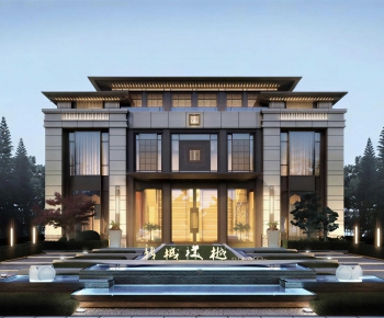 New Chinese Style Appearance Of Commercial Building-ID:445557126