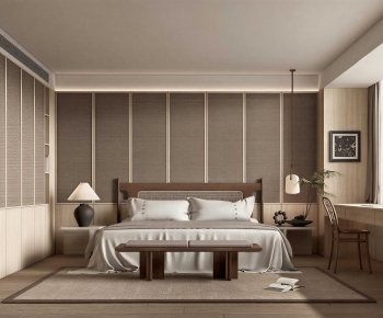 Wabi-sabi Style Bedroom-ID:808680148