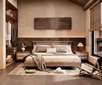 Wabi-sabi Style Bedroom-ID:402729991
