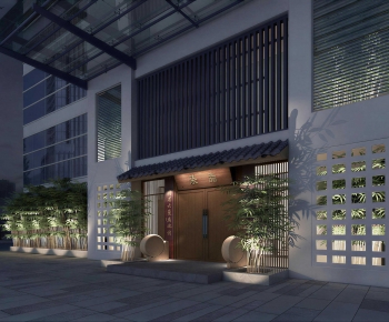 New Chinese Style Facade Element-ID:697870368
