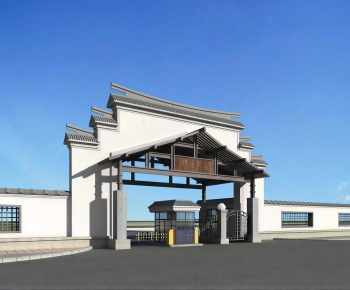 New Chinese Style Facade Element-ID:924629935