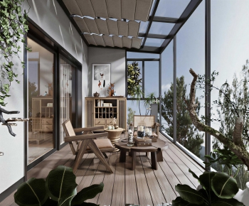 New Chinese Style Leisure Balcony-ID:635050067