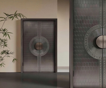 New Chinese Style Double Door-ID:130419778
