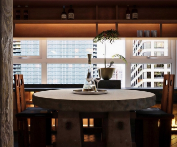 Wabi-sabi Style Dining Room-ID:788005114