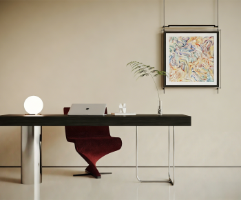 Modern Computer Desk And Chair-ID:872716902