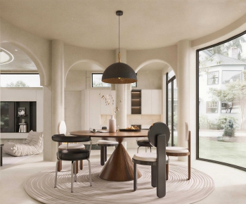 Wabi-sabi Style Dining Room-ID:514947897