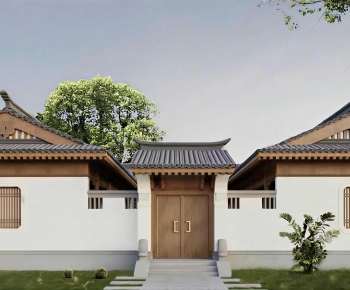 New Chinese Style Facade Element-ID:475552082