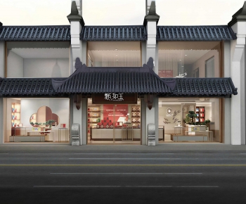 New Chinese Style Facade Element-ID:760157116