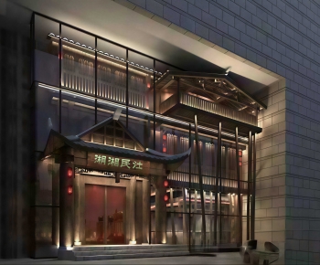 New Chinese Style Facade Element-ID:242408041