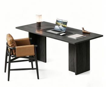 Modern Computer Desk And Chair-ID:456478122