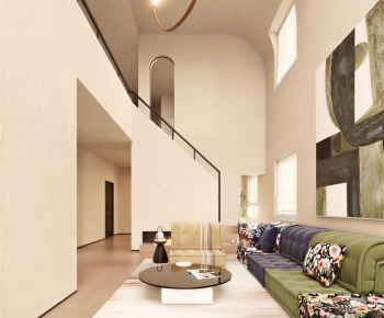 Wabi-sabi Style A Living Room-ID:838470548