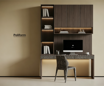 Modern Computer Desk And Chair-ID:921195989