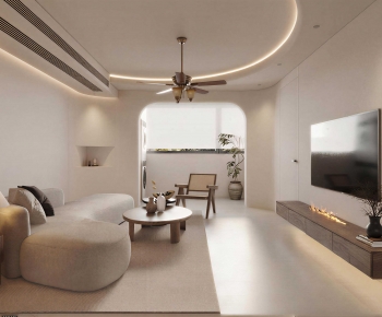 Wabi-sabi Style A Living Room-ID:741825103