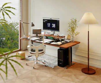 Modern Office Desk And Chair-ID:937105899