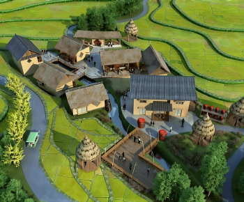 New Chinese Style Architectural Bird's-eye View Planning-ID:876636036