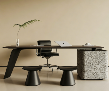 Modern Computer Desk And Chair-ID:625436073