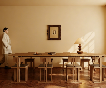 Wabi-sabi Style Dining Room-ID:765562065