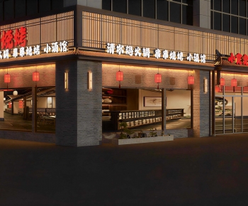 New Chinese Style Facade Element-ID:804342996