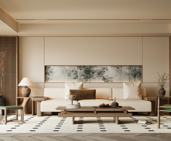 New Chinese Style A Living Room-ID:204248911