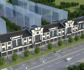 New Chinese Style Appearance Of Commercial Building-ID:391072994