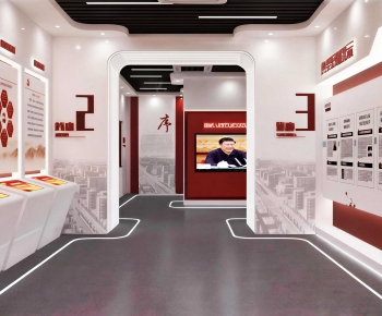 Modern Exhibition Hall-ID:349740031
