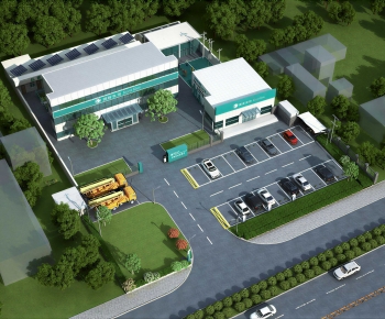Modern Architectural Bird's-eye View Planning-ID:923728949