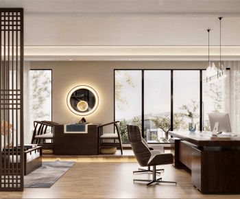 New Chinese Style Manager's Office-ID:829742914