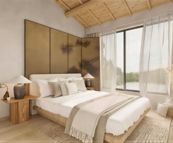 New Chinese Style Bedroom-ID:676424982