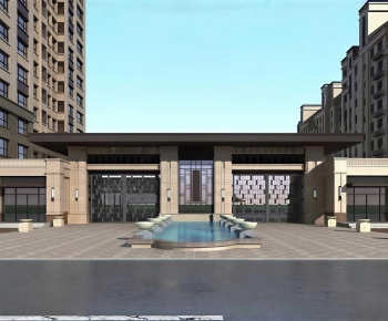 New Chinese Style Facade Element-ID:277697095
