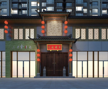 New Chinese Style Facade Element-ID:250514037