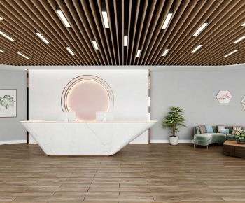 Modern Office Reception Desk-ID:860411882