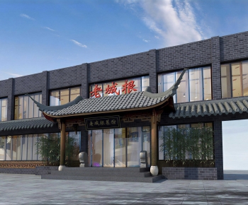 New Chinese Style Facade Element-ID:442240951