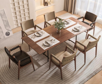 Wabi-sabi Style Dining Table And Chairs-ID:784611942