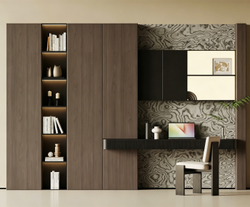 Modern Computer Desk And Chair-ID:500938946
