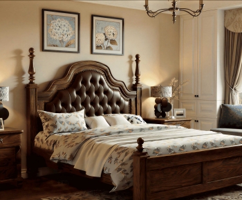American Style Double Bed-ID:148962975